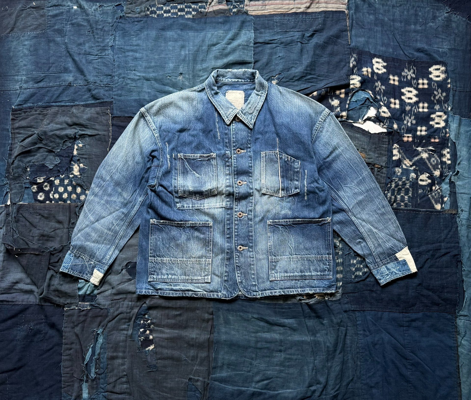MADNESS 4P Regenerated Denim Chore Jacket