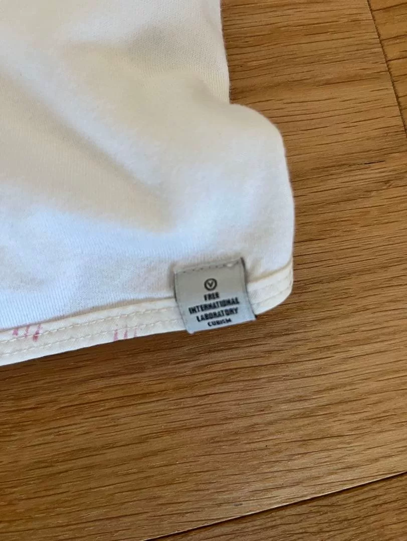 visvim Pre-Owned White Crew Neck T-shirt — detail
