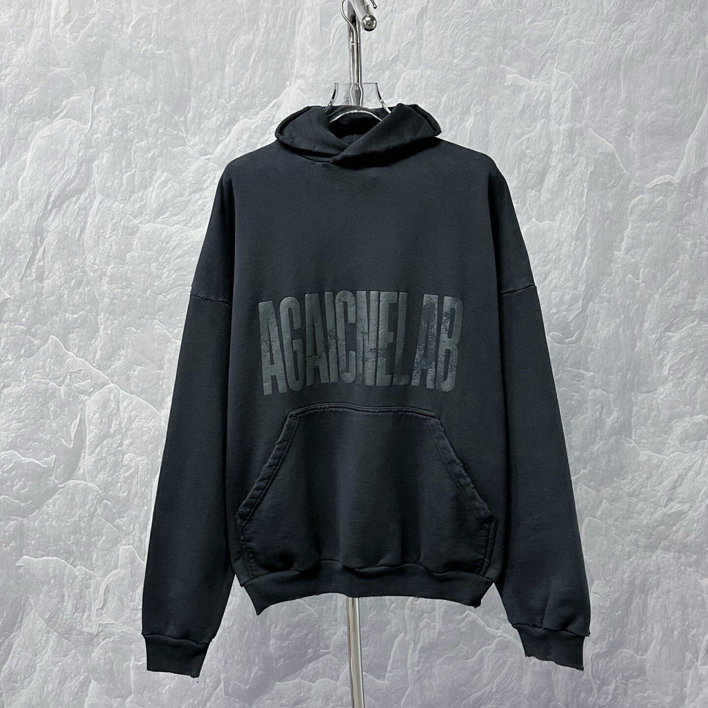 Balenciaga SS24 Printed Distressed Hoodie