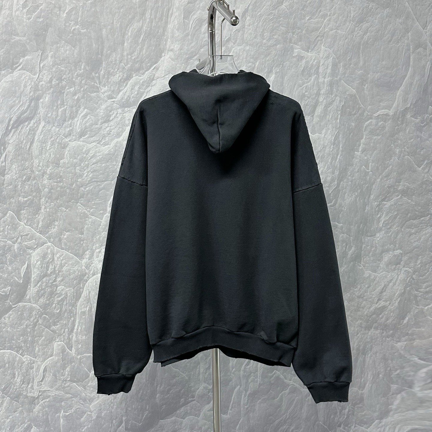Balenciaga SS24 Printed Distressed Hoodie — back