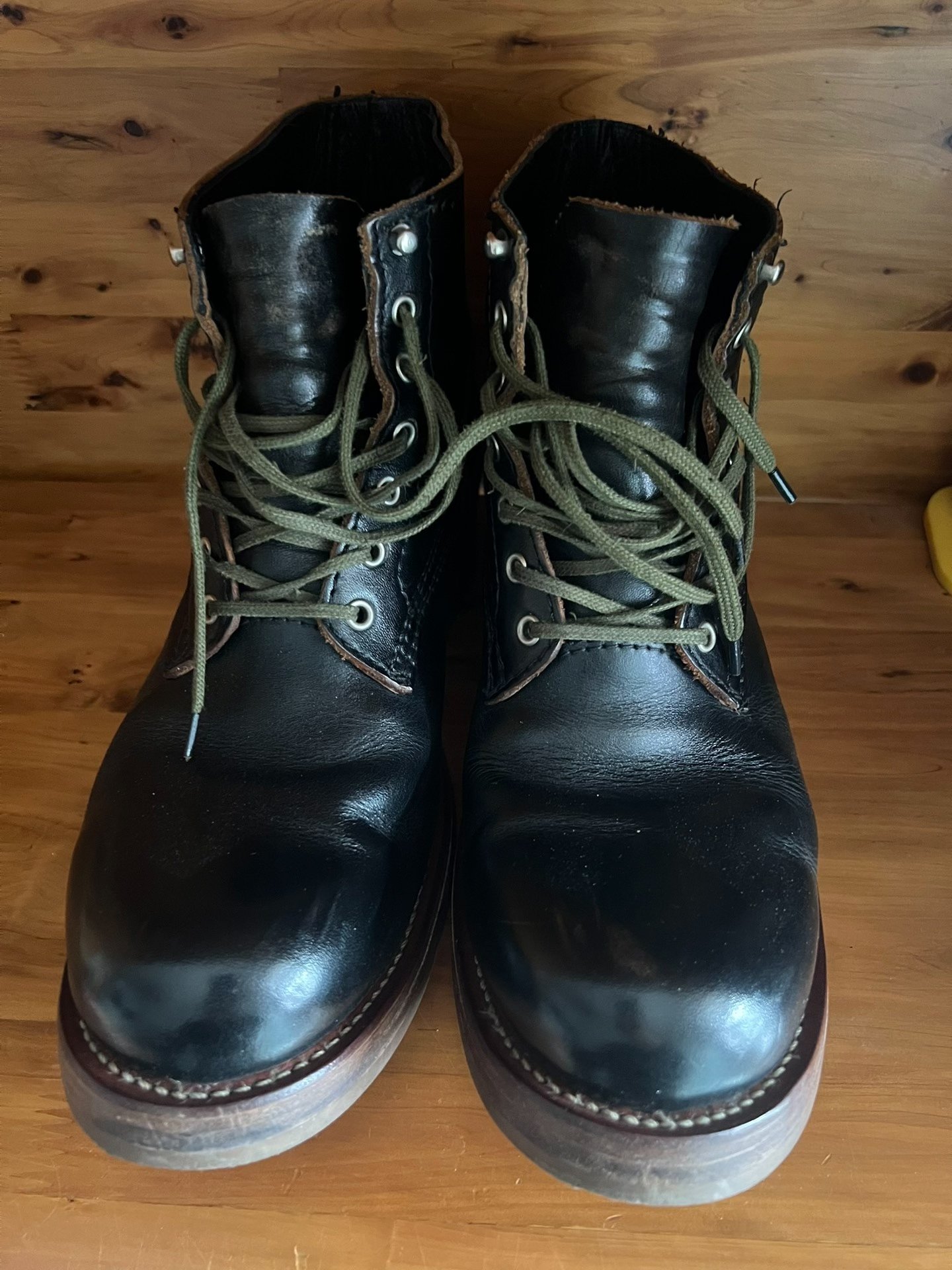 ADDICT CLOTHES Tea Core Leather Work Boots — back