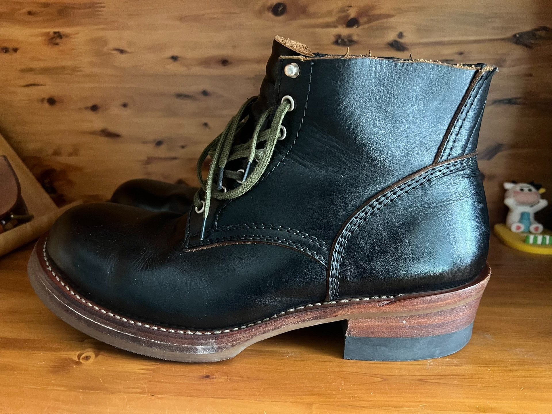 ADDICT CLOTHES Tea Core Leather Work Boots