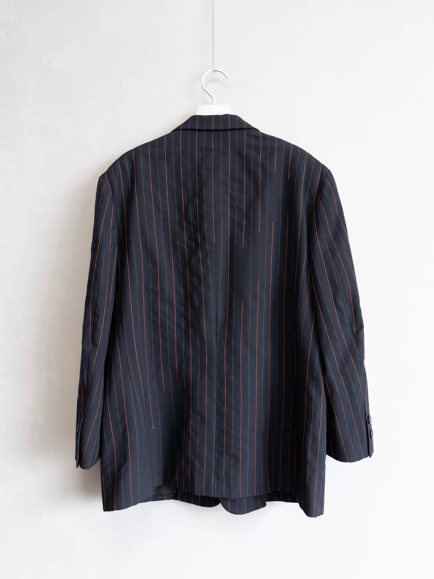 Yohji Yamamoto 03AW Striped Runway Coat — detail