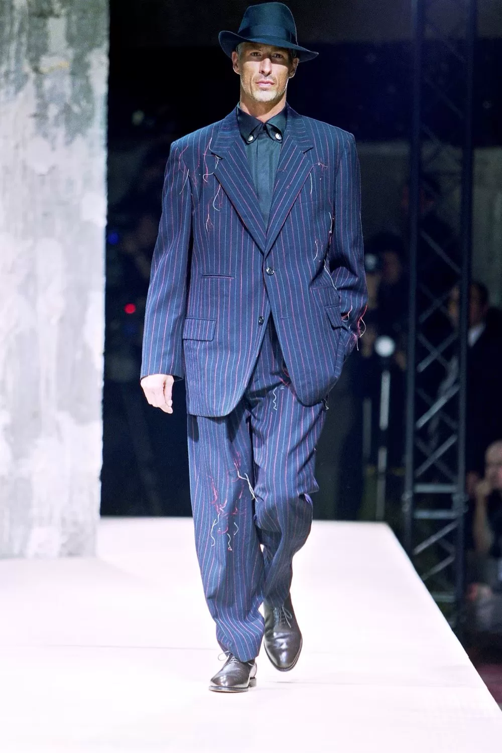Yohji Yamamoto 03AW Striped Runway Coat — front