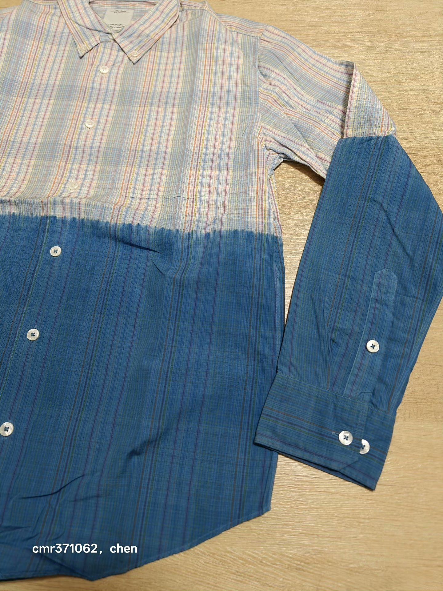 visvim 13ss lungta 2 Tone B.D Shirt — detail