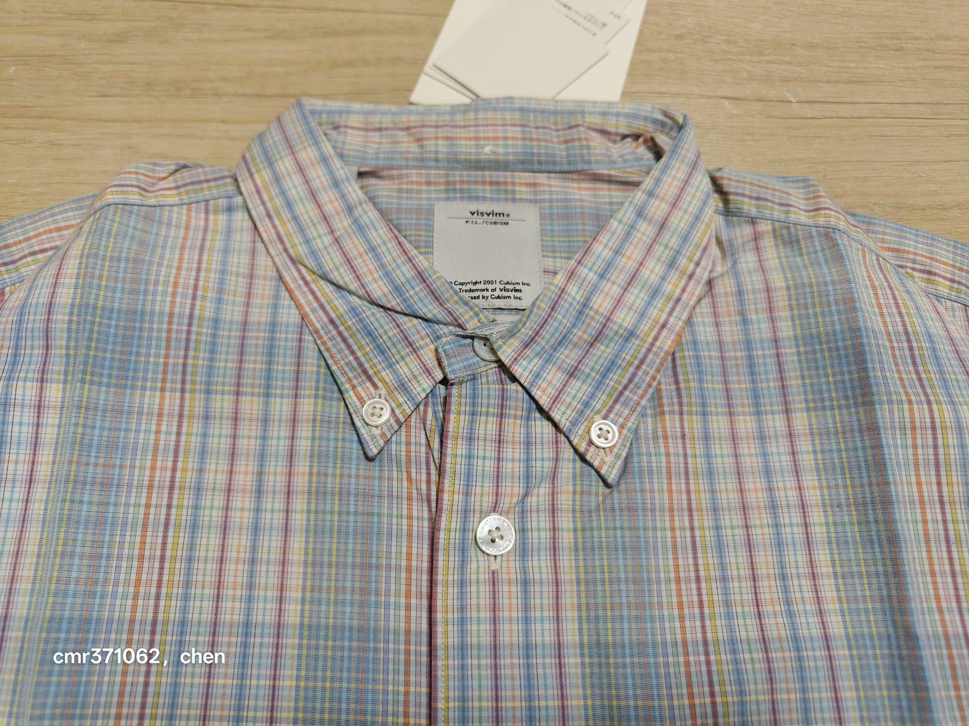 visvim 13ss lungta 2 Tone B.D Shirt — label
