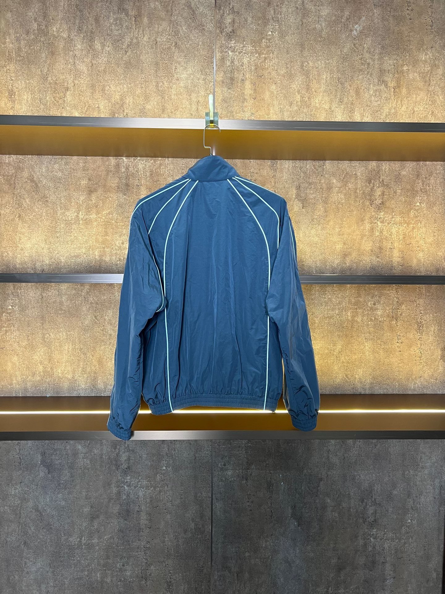Balenciaga Gray 3M Logo Sports Jacket — front