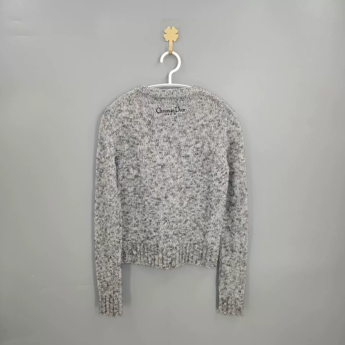 Dior Lucky Star Gray Sweater — front