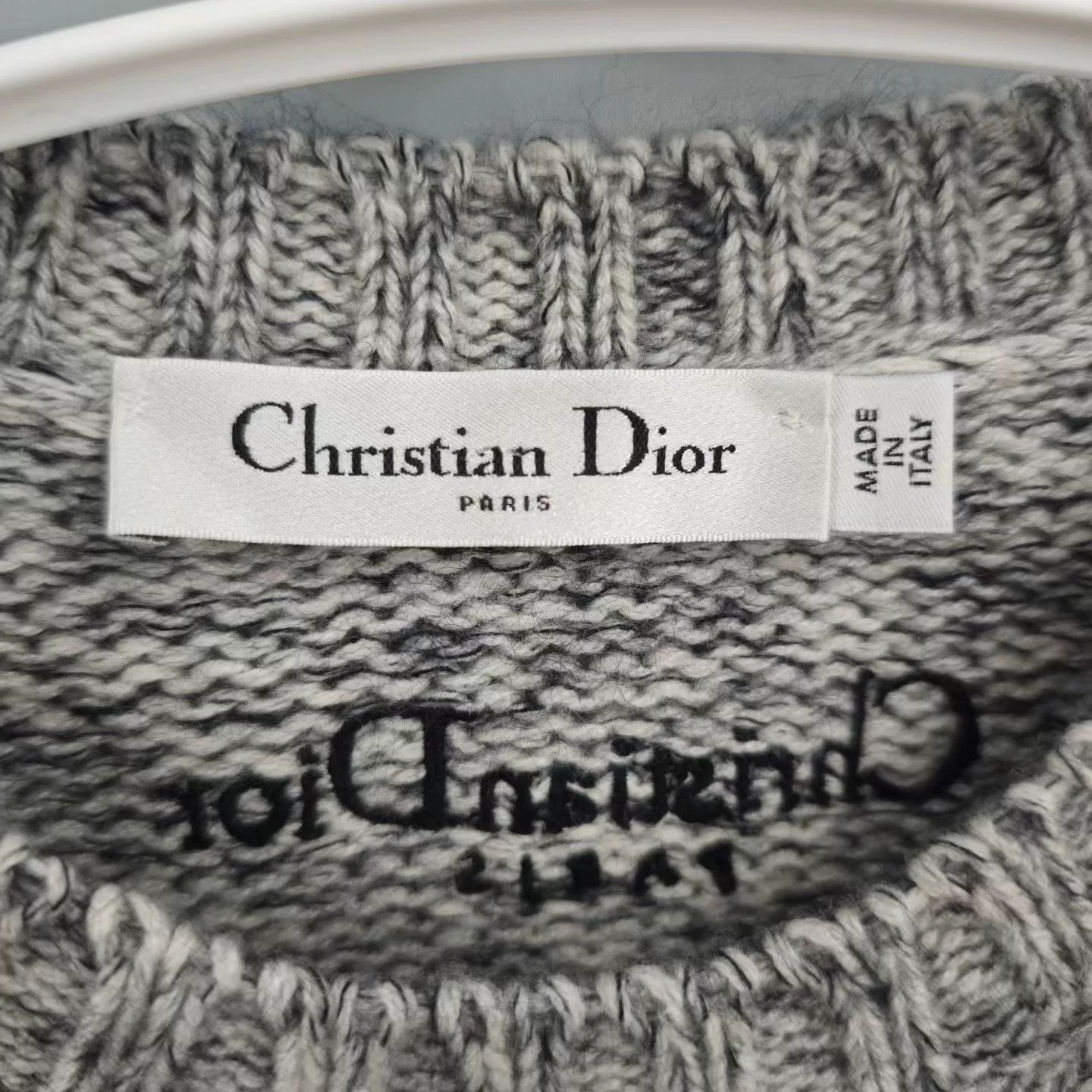 Dior Lucky Star Gray Sweater — detail