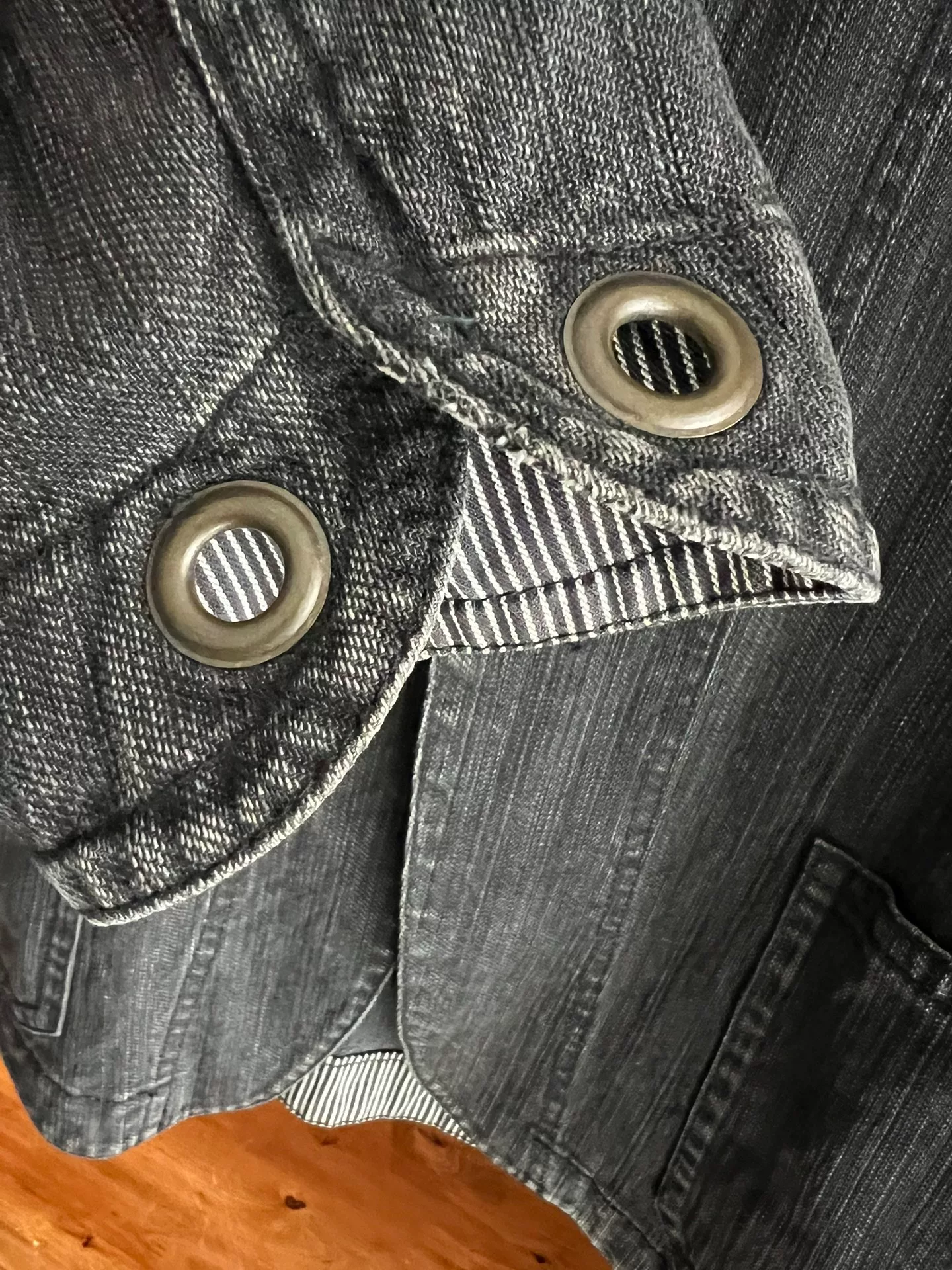 Pure Blue Japan Shawl Collar Jacket — detail