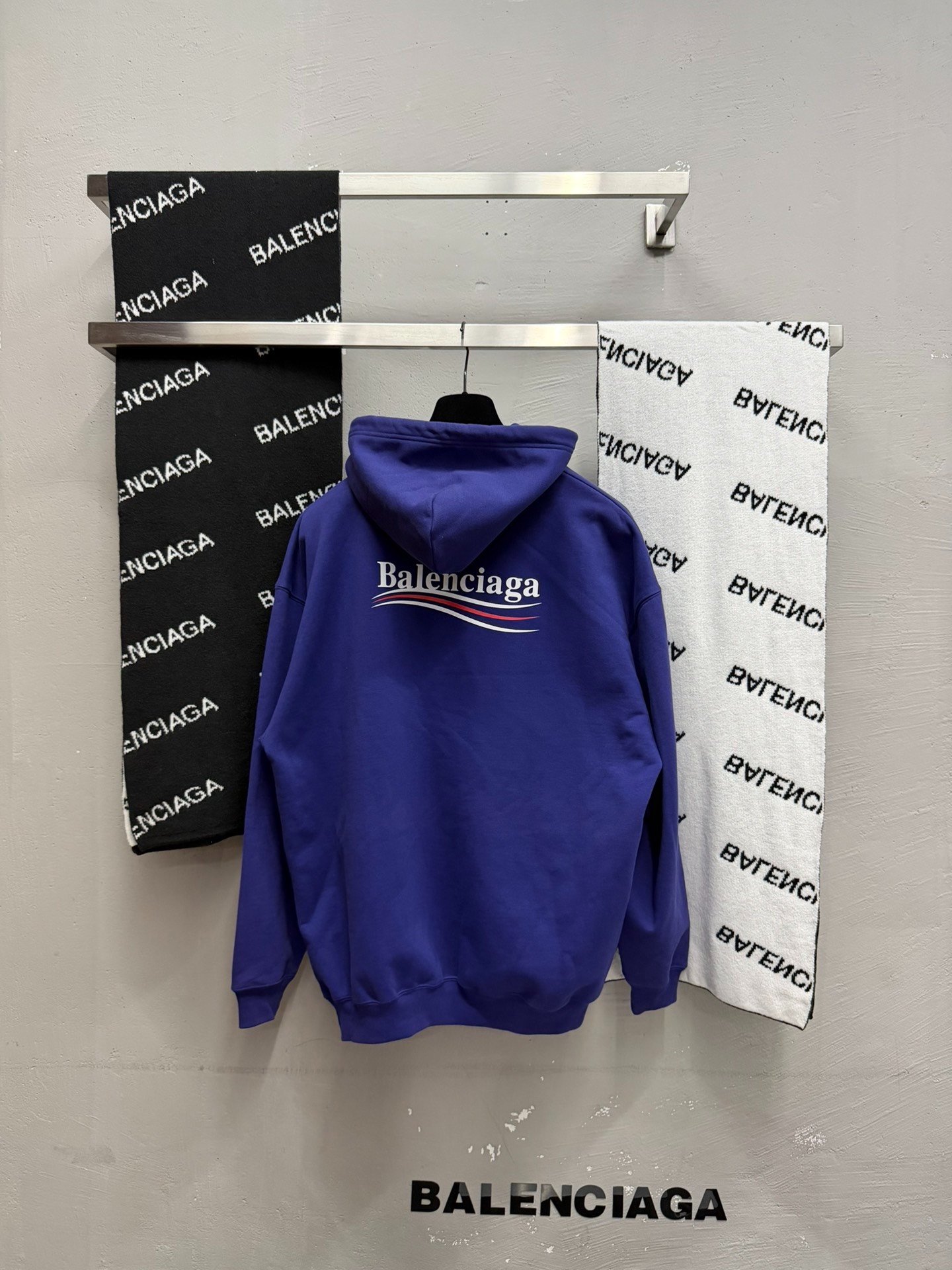 Balenciaga Purple Coke Logo Hoodie — detail