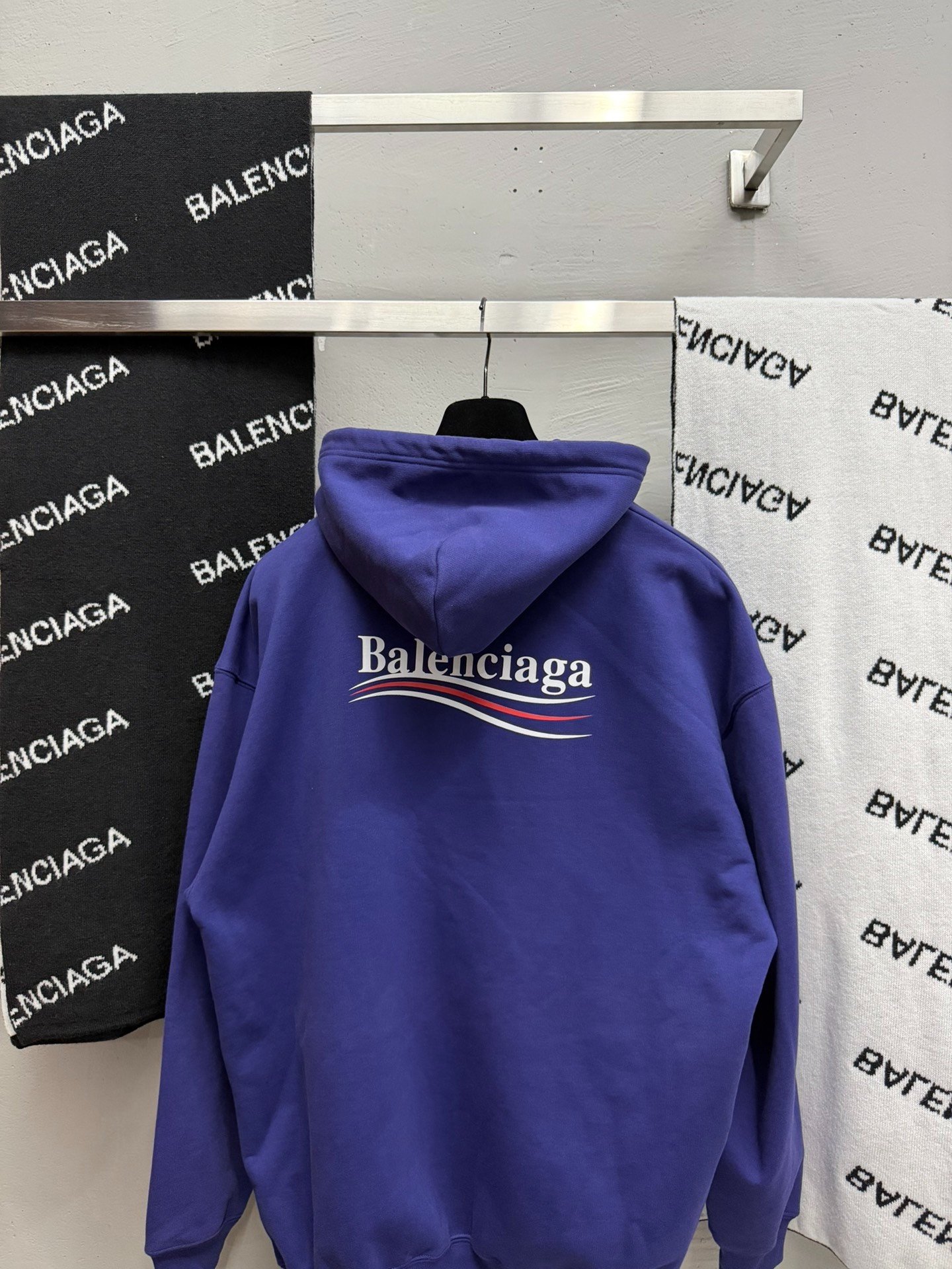 Balenciaga Purple Coke Logo Hoodie — back