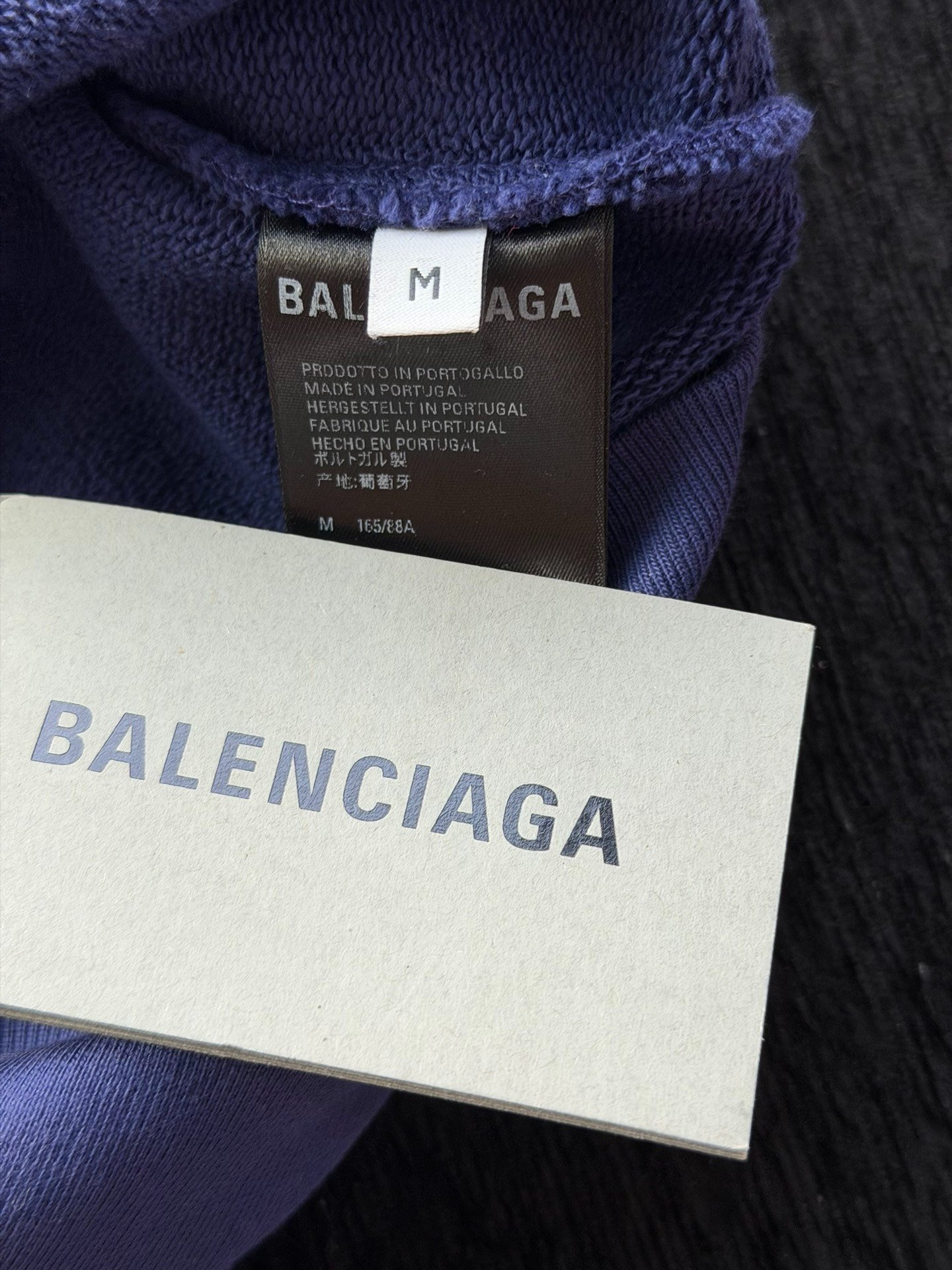 Balenciaga Purple Coke Logo Hoodie — label