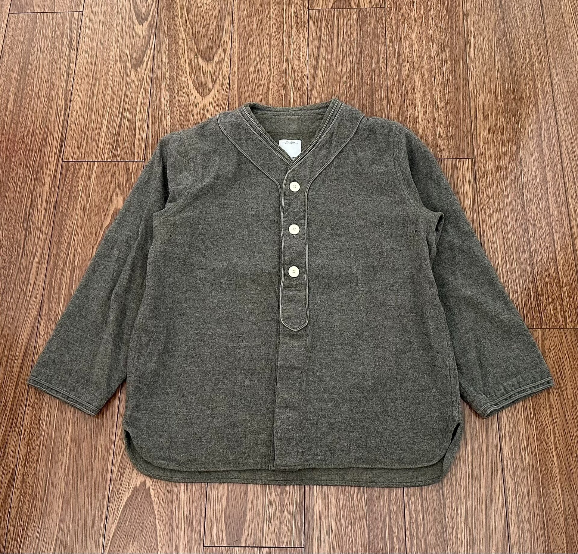 VISVIM DUGOUT SHIRT L/S WOOL/LINEN 17SS