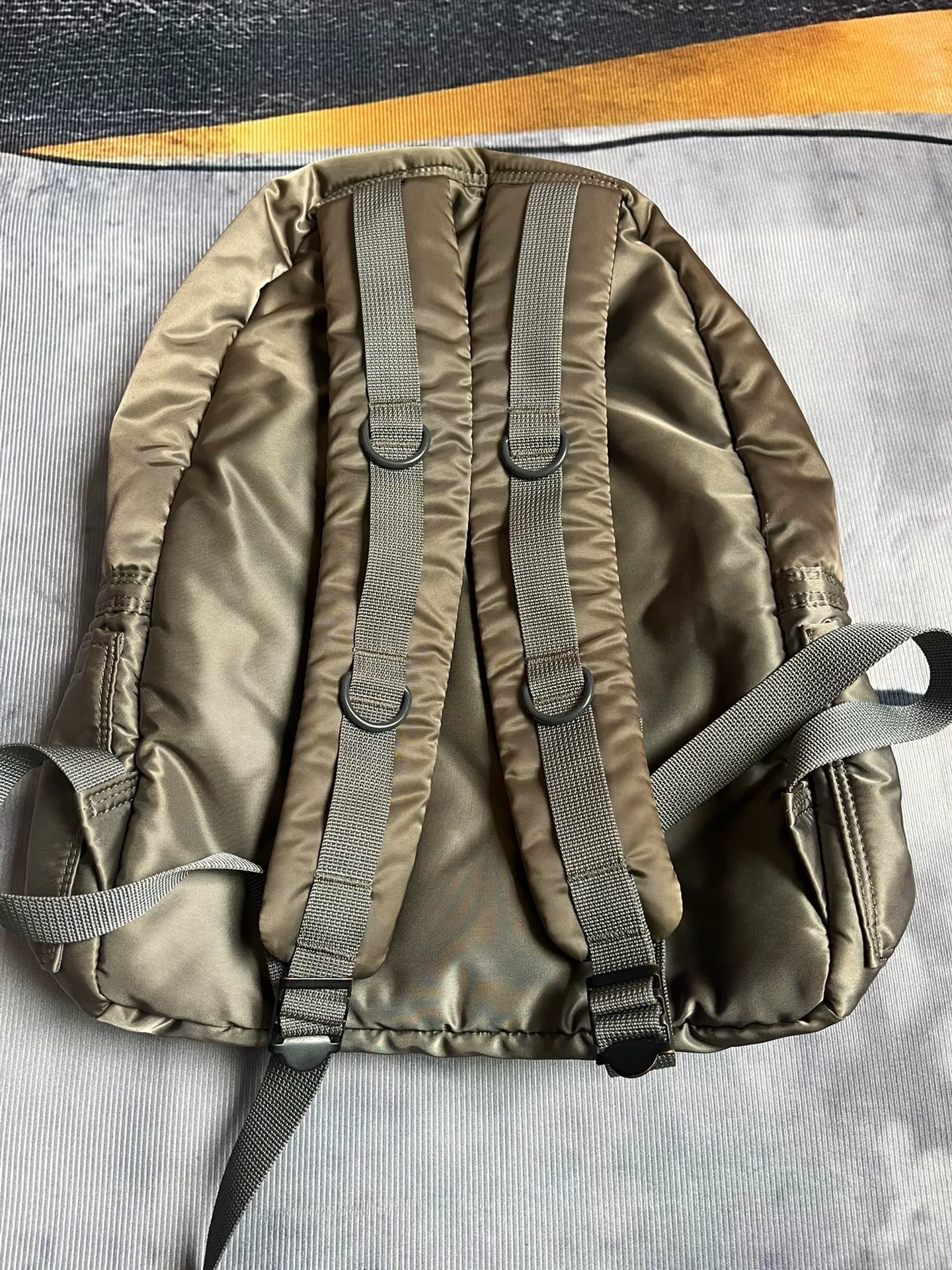 Silver-gray Porter Tanker Backpack — front