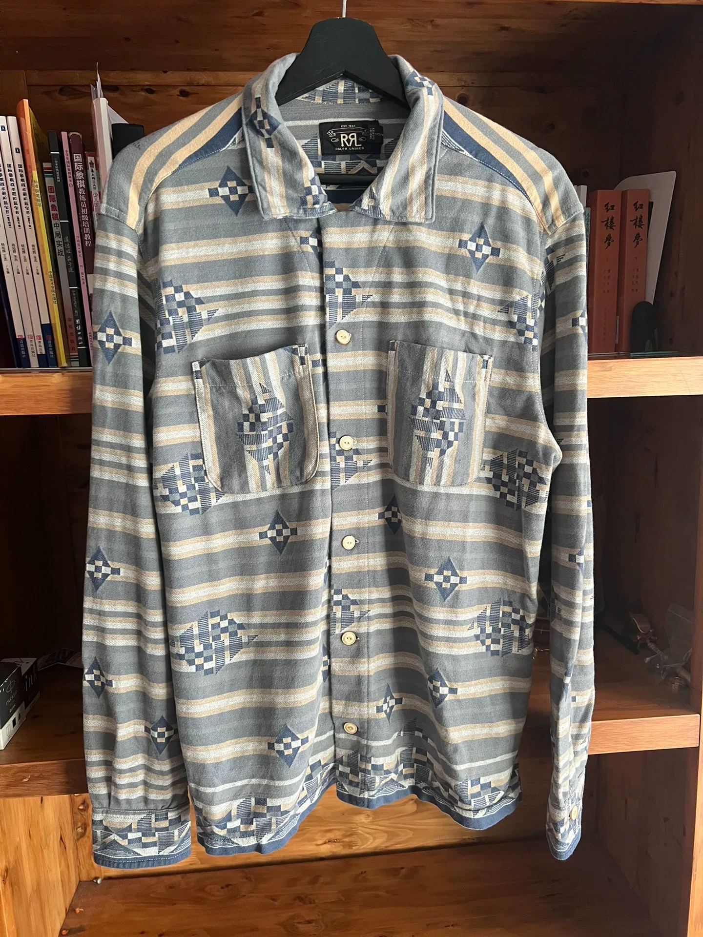 RRL Double RL Jacquard Camping Shirt — front
