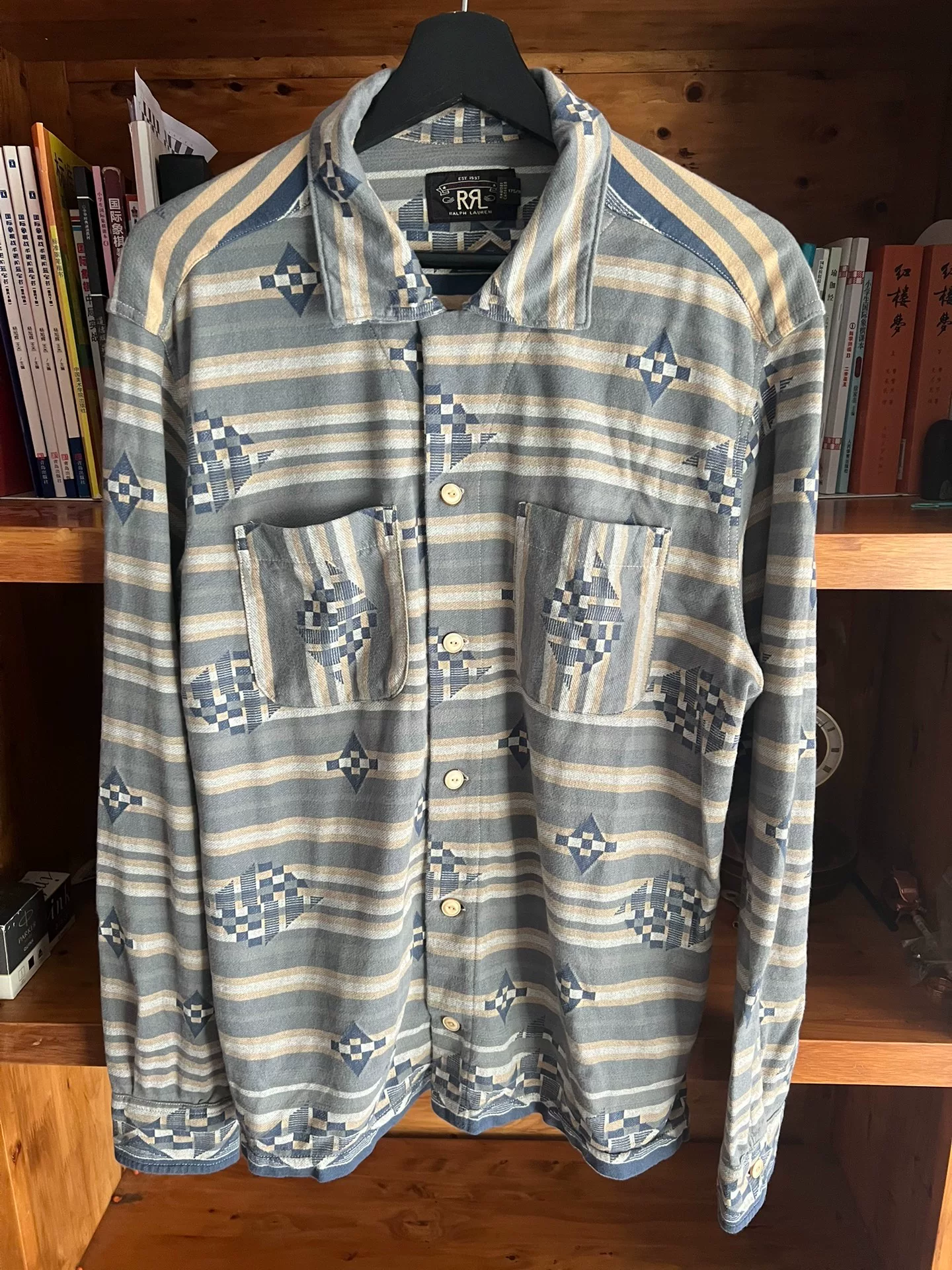 RRL Double RL Jacquard Camping Shirt — back