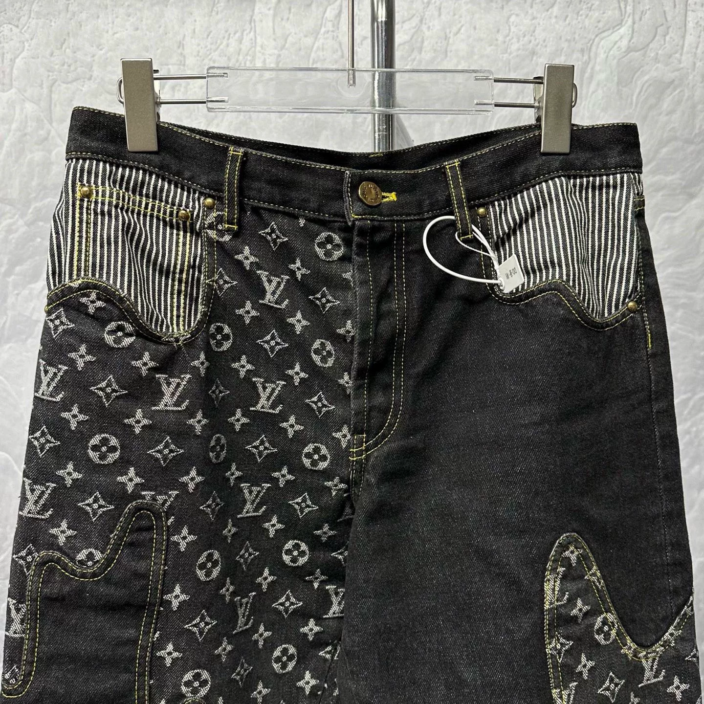 Louis Vuitton Nigo Heart Print Denim Pants — front