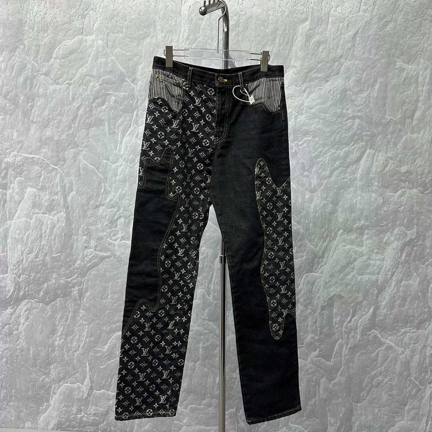 Louis Vuitton Nigo Heart Print Denim Pants