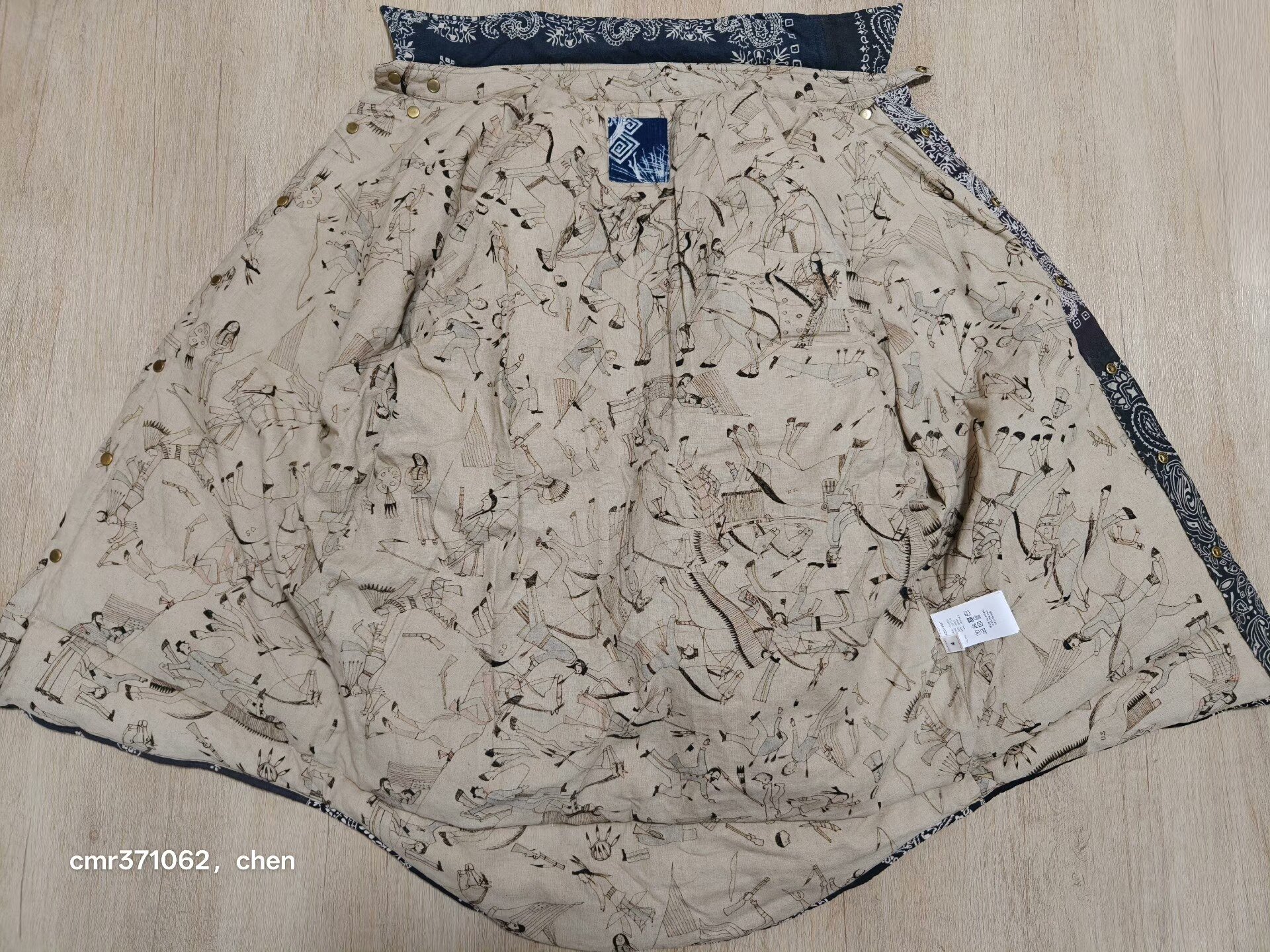 visvim 19 ict kerchief down jkt — label