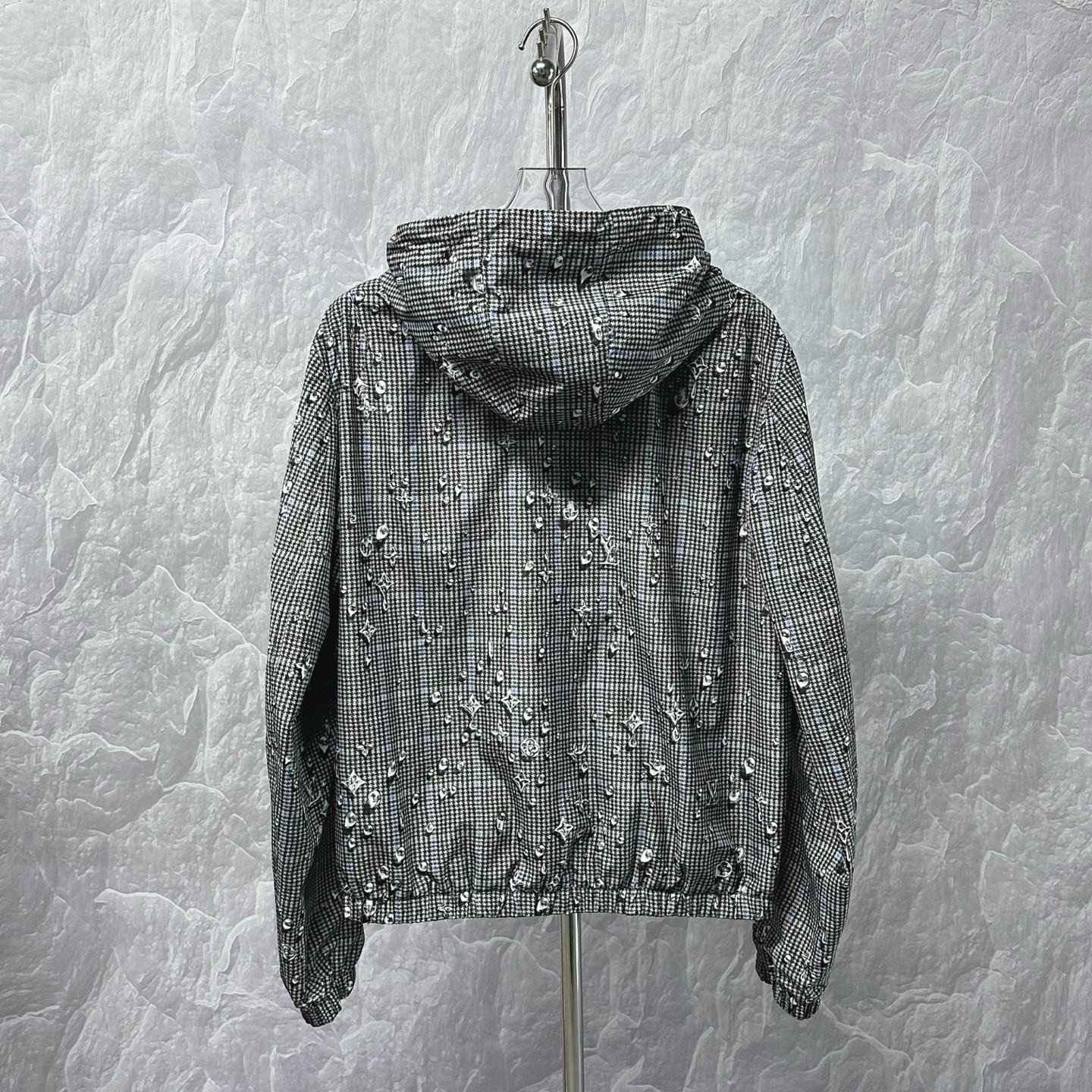 Louis Vuitton SS26 Reversible Raindrop Hooded Jacket — front
