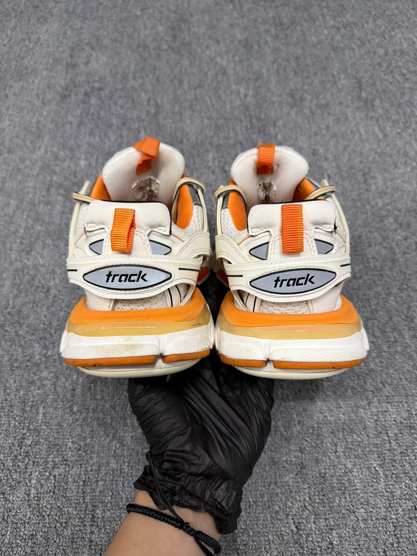 Balenciaga Track White Orange Sneakers — label