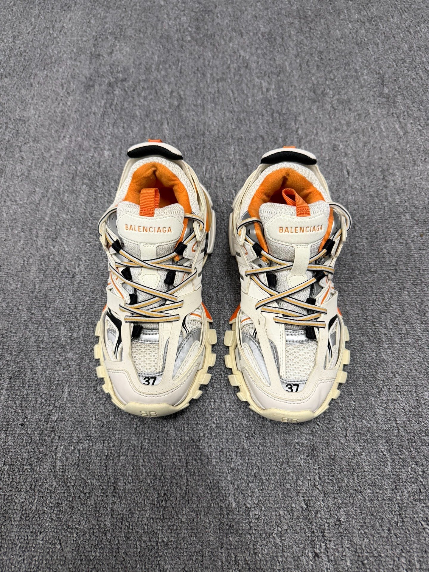 Balenciaga Track White Orange Sneakers — front