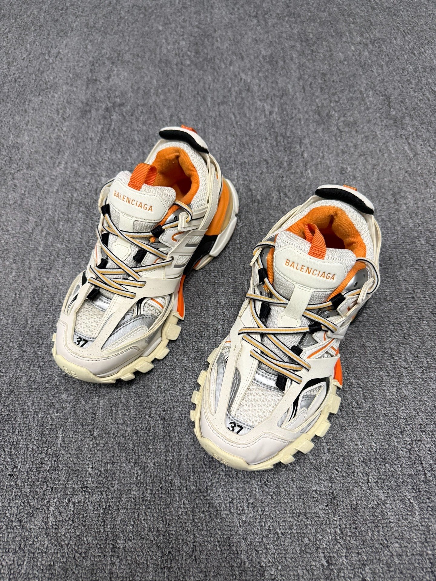 Balenciaga Track White Orange Sneakers