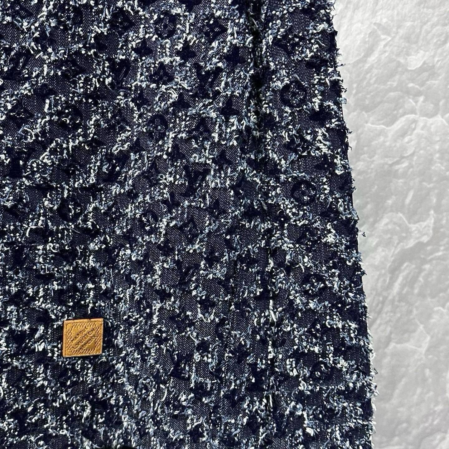 Louis Vuitton FW25 Flocked Monogram Hooded Jacket — detail