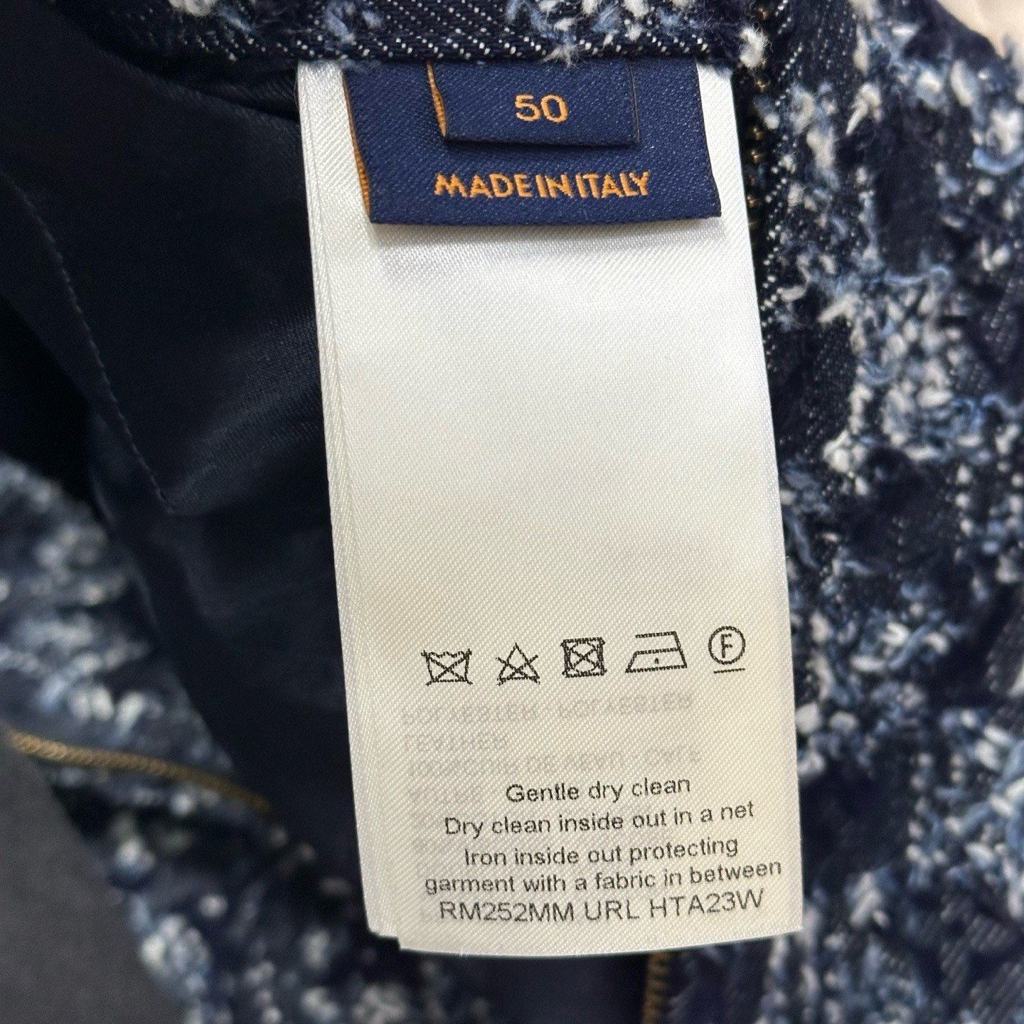 Louis Vuitton FW25 Flocked Monogram Hooded Jacket — label
