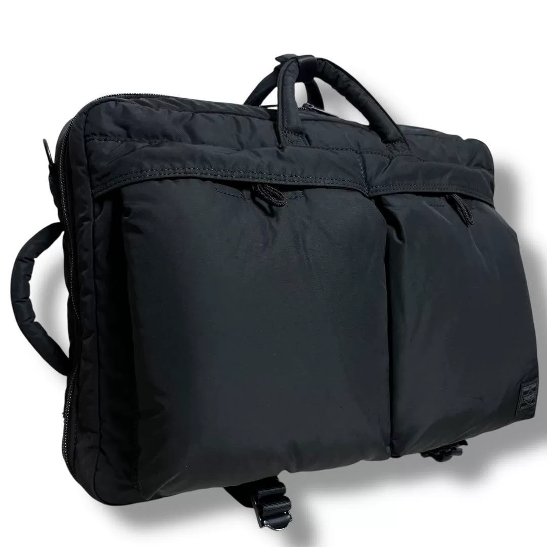 PORTERsenses Black 3WAY Briefcase Backpack — detail