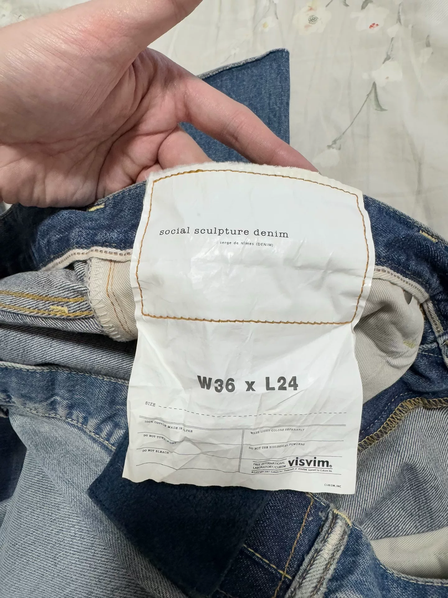 visvim 20SS Social Sculpture Jeans — detail