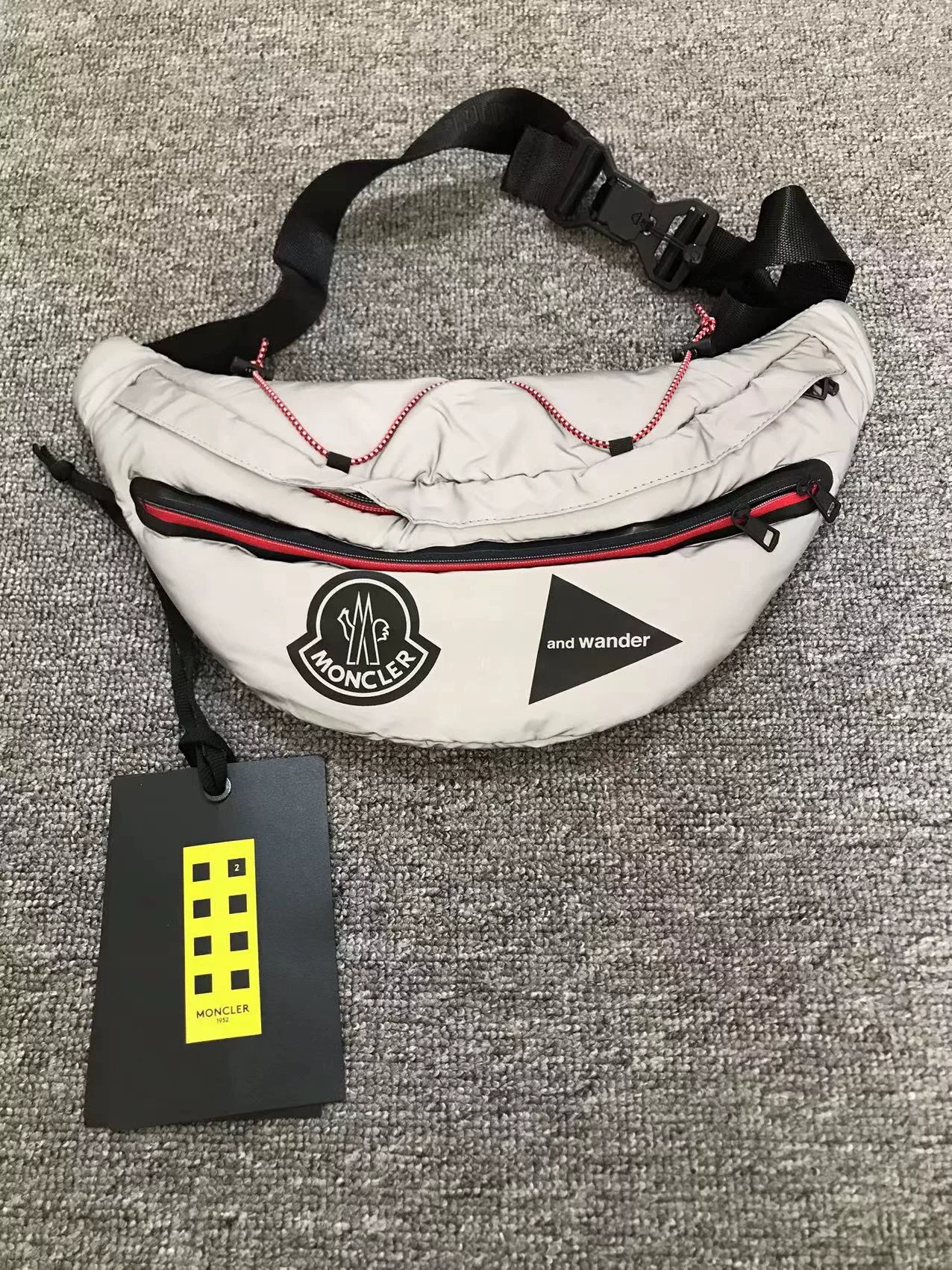 Moncler and Wander Reflective Fanny Pack — front