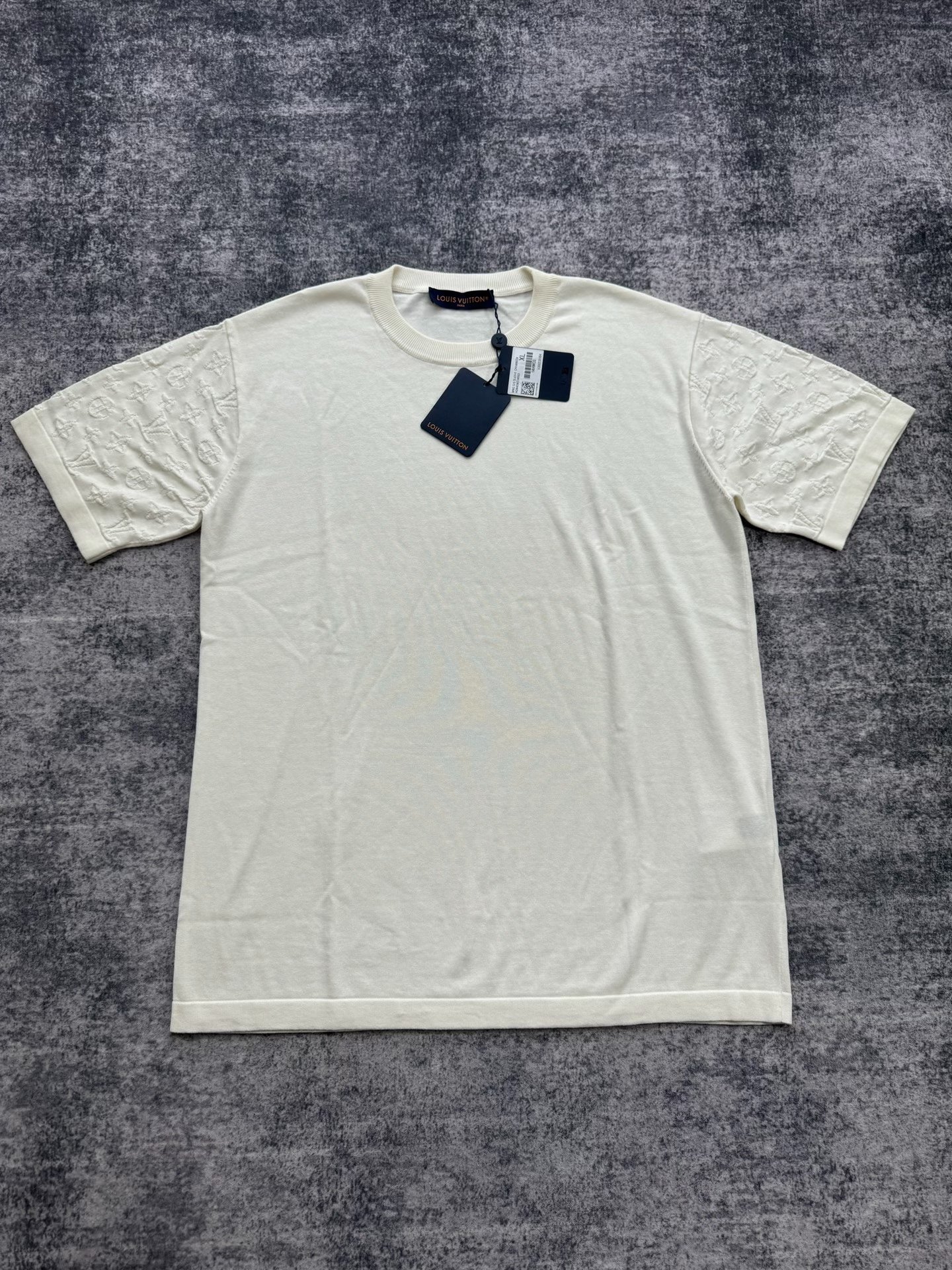 Louis Vuitton White Knit Short Sleeve Tee