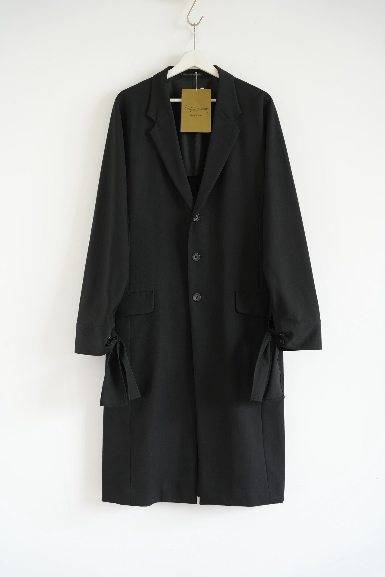 Yohji Yamamoto 24SS Strapped Sleeve Wool Coat