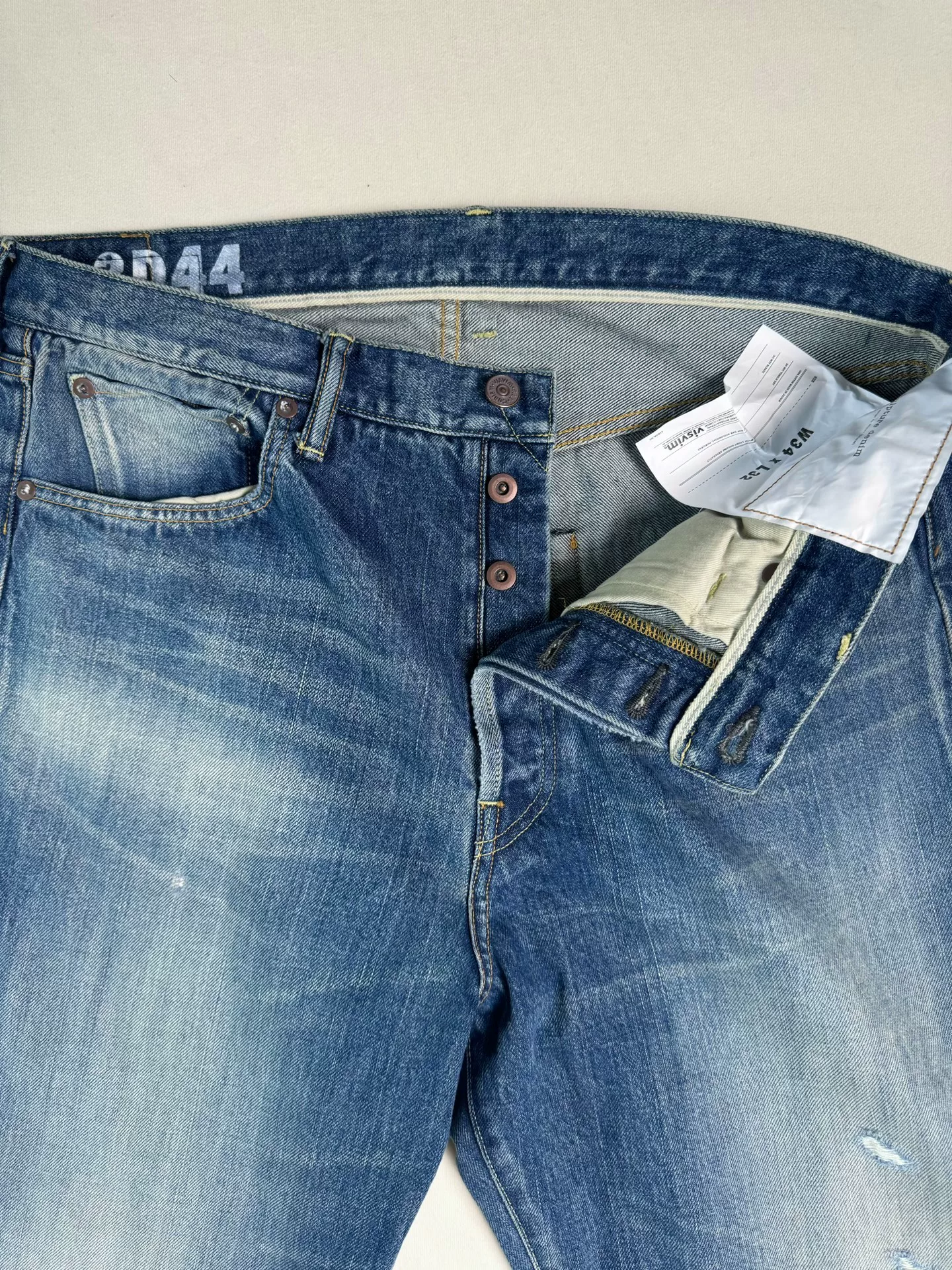 VISVIM 25aw Social Sculpture Wide Jeans — label