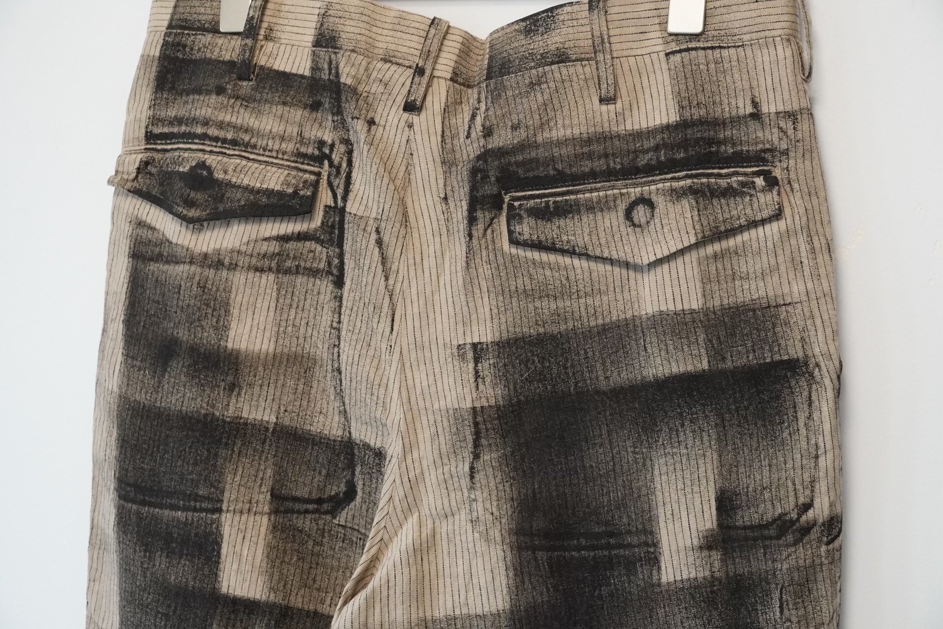 Yohji Yamamoto 15SS Hand-Dyed Straight-Leg Pants — detail
