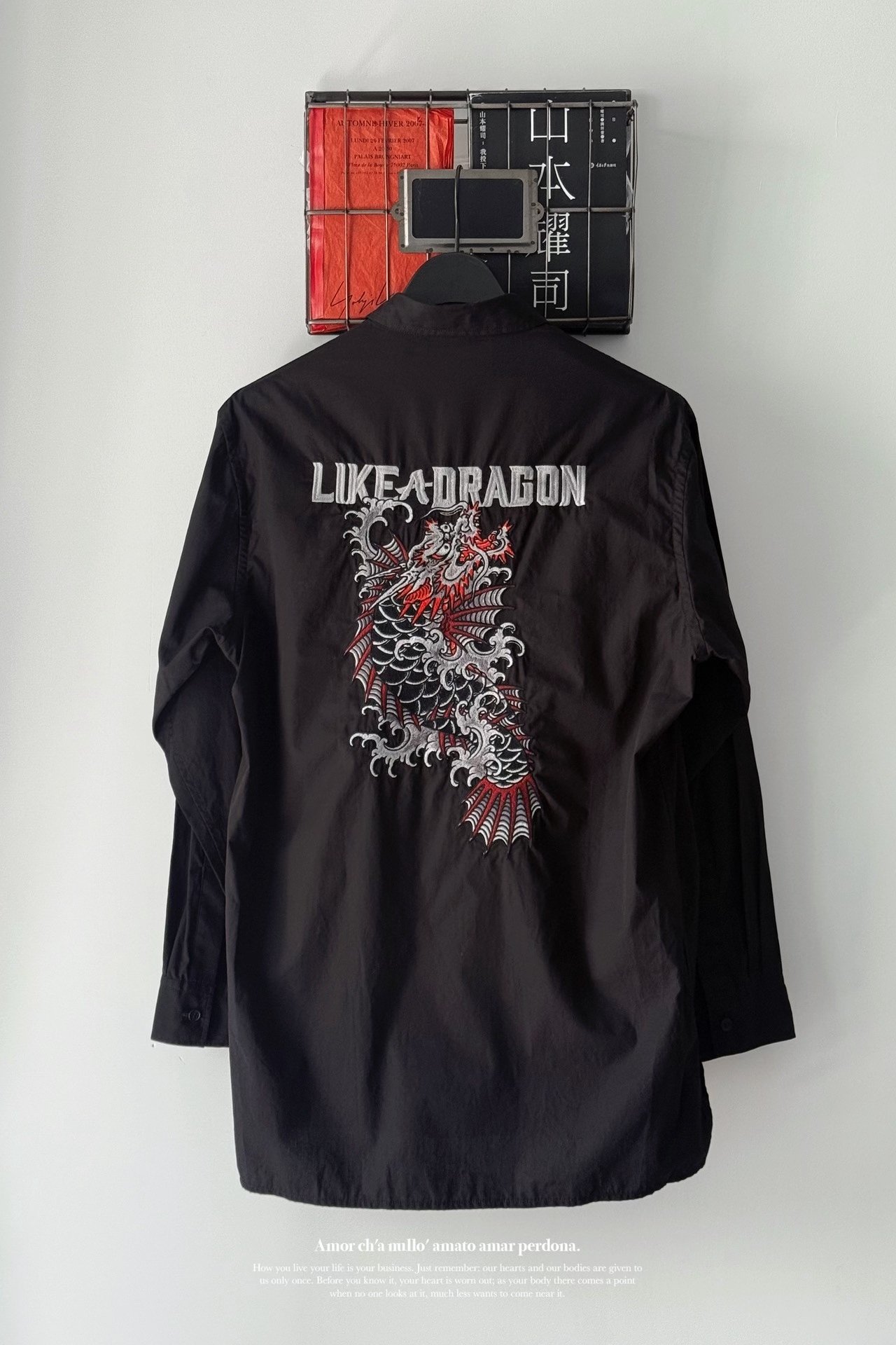 Yohji Yamamoto Like a Dragon Dragon Fish Shirt — back