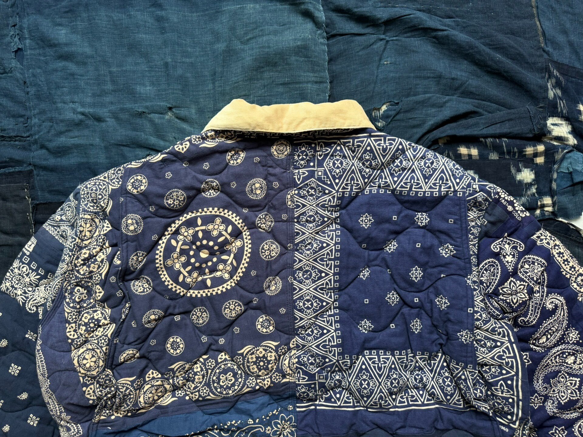 ReadyMade QLT Bandana Burn Coat — label