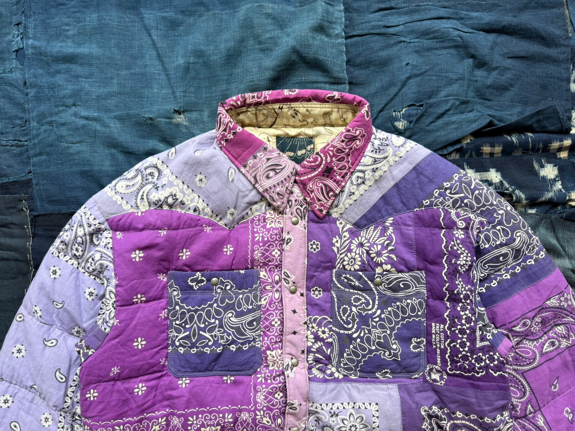 VISVIM 26SS ICT KERCHIEF DOWN BANDANA — back