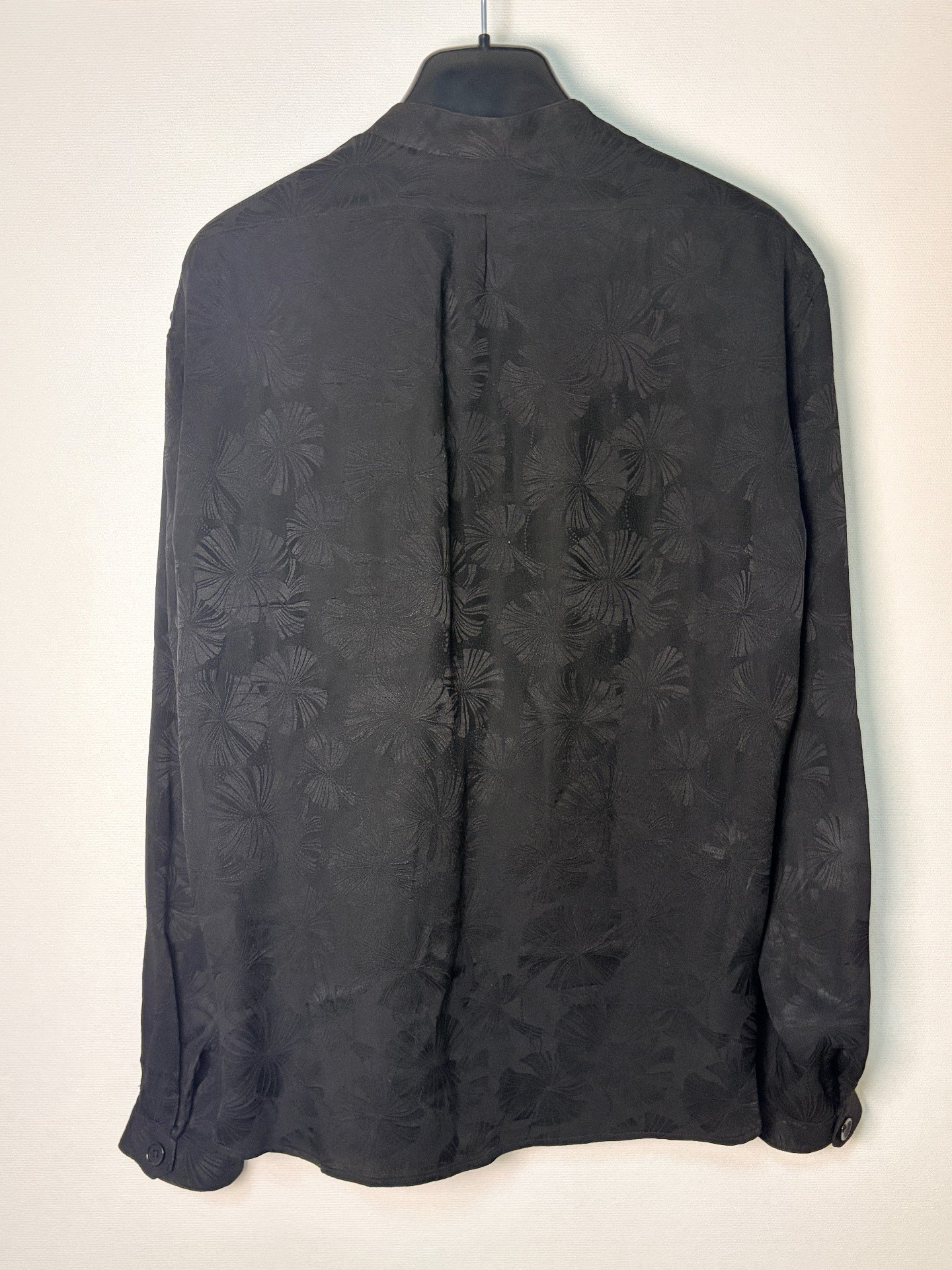 Saint Laurent SLP 21SS Henley Wool Silk Shirt — front