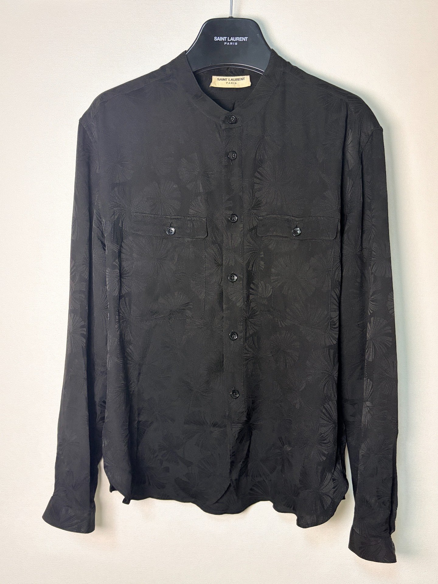Saint Laurent SLP 21SS Henley Wool Silk Shirt