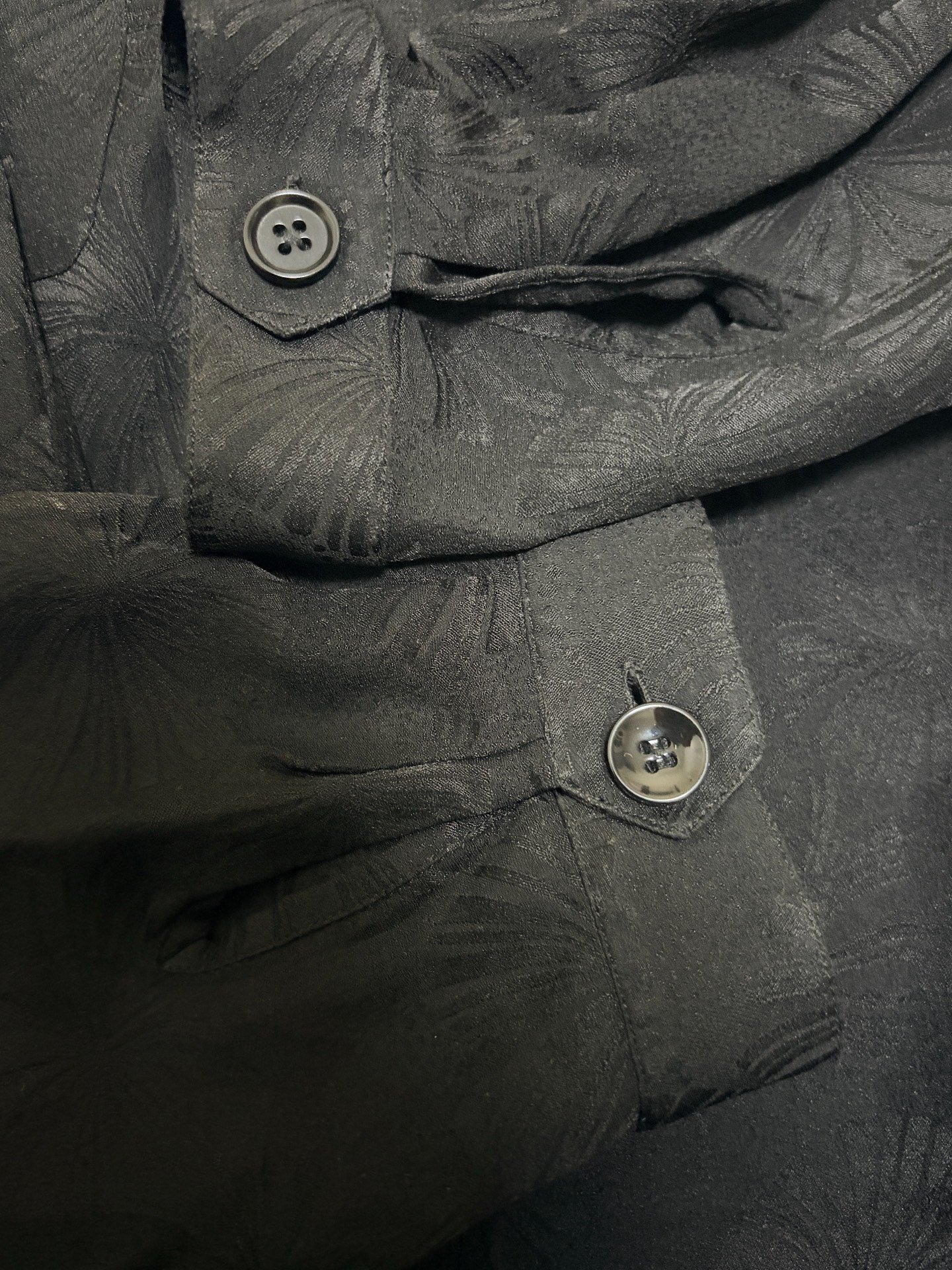 Saint Laurent SLP 21SS Henley Wool Silk Shirt — back