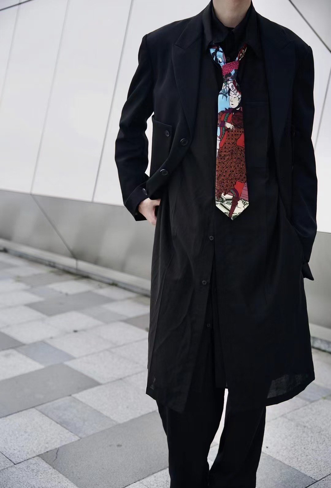 Yohji Yamamoto 95aw Rokumeikan Tie — back