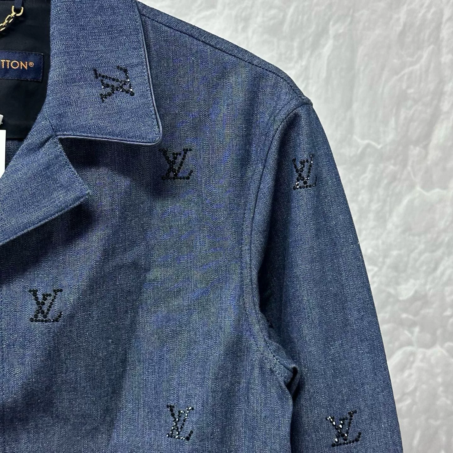 Louis Vuitton SS25 Rhinestone Shirt Jacket XS — front