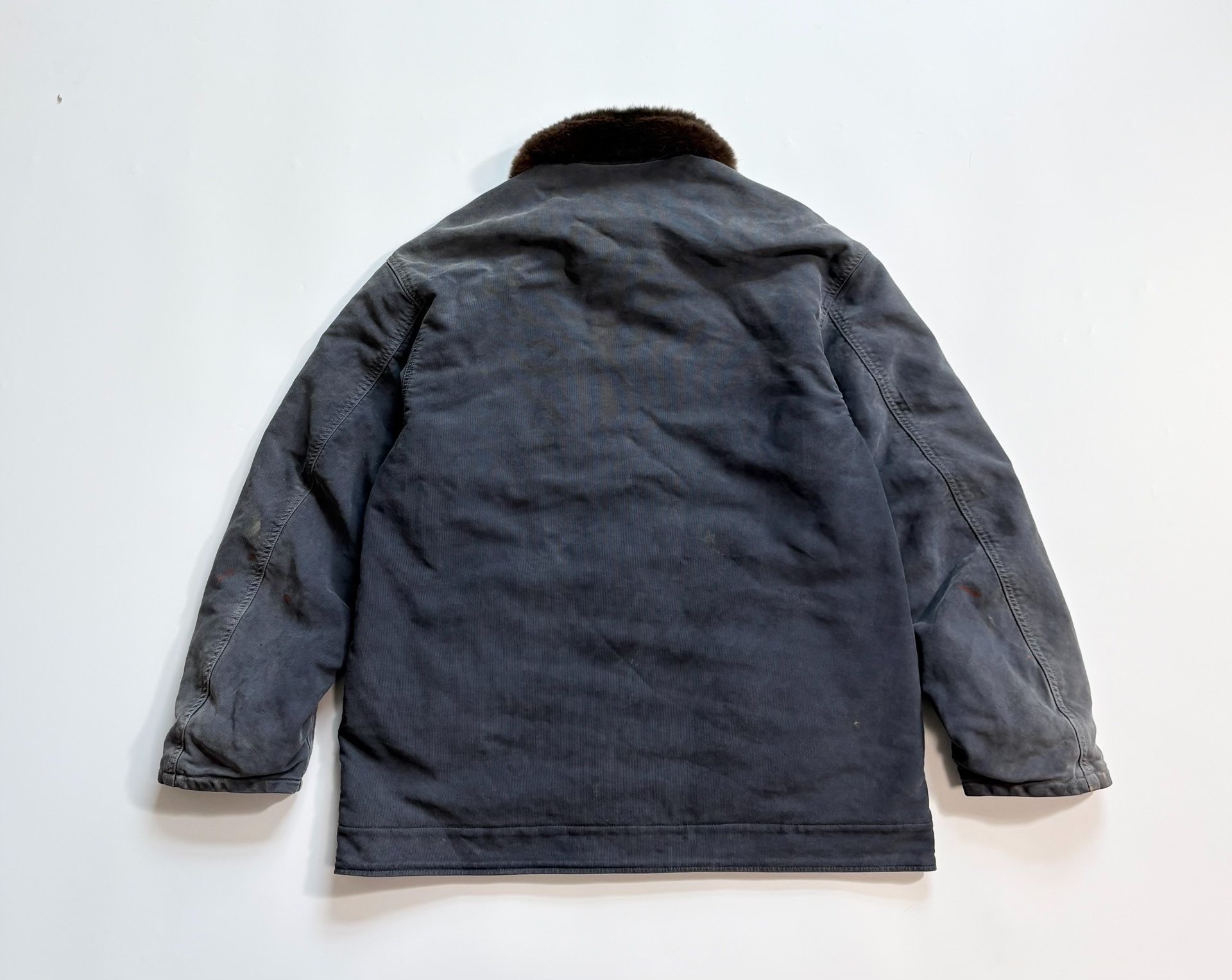 VISVIM Chief Deckhand Coat with Fur Collar — detail