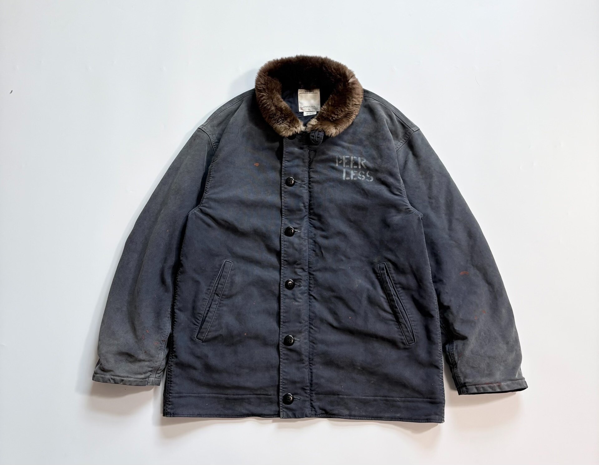 VISVIM Chief Deckhand Coat with Fur Collar