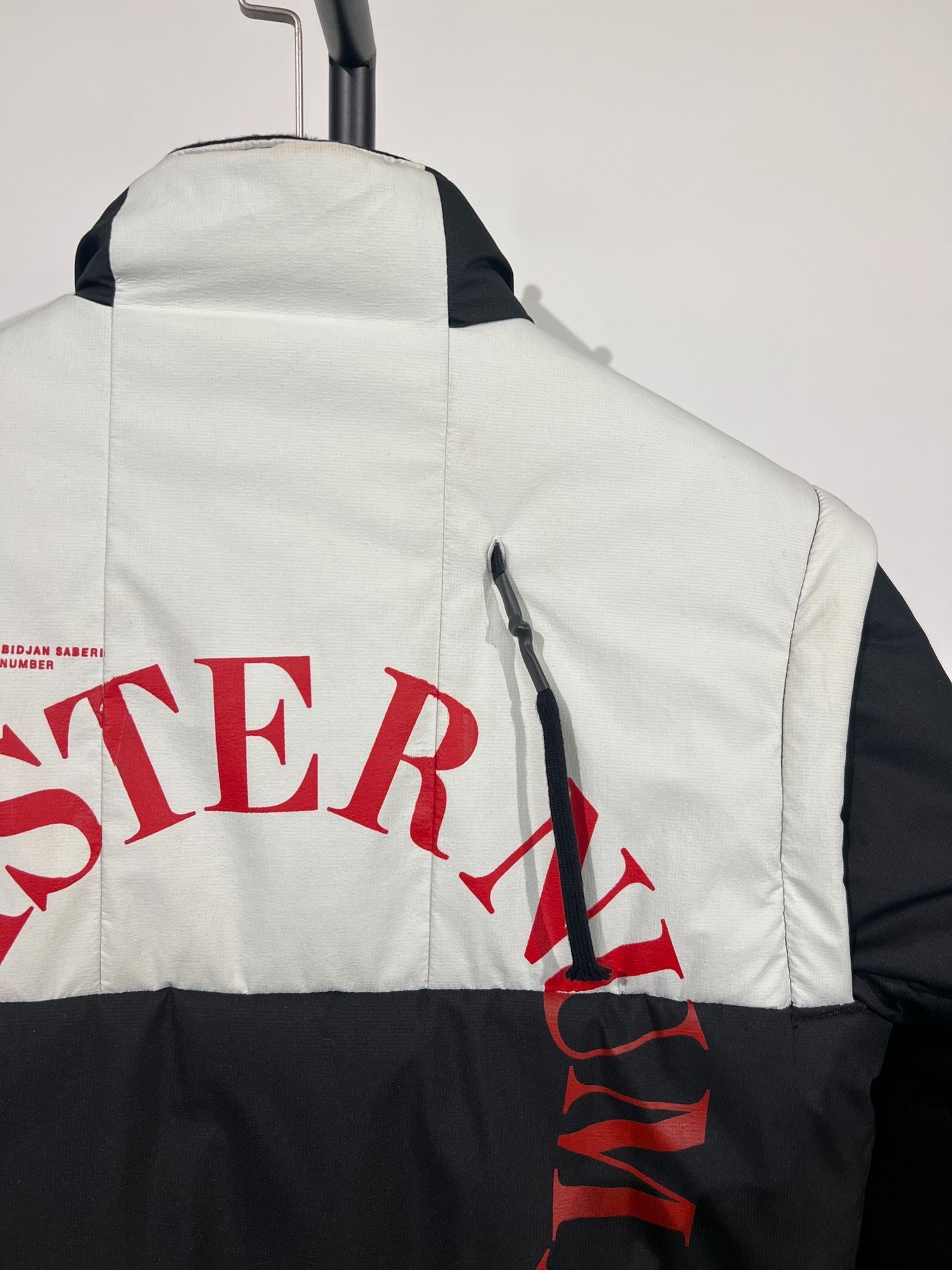 Boris Bidjan Saberi 11by BBS Black Puffer Jacket — label