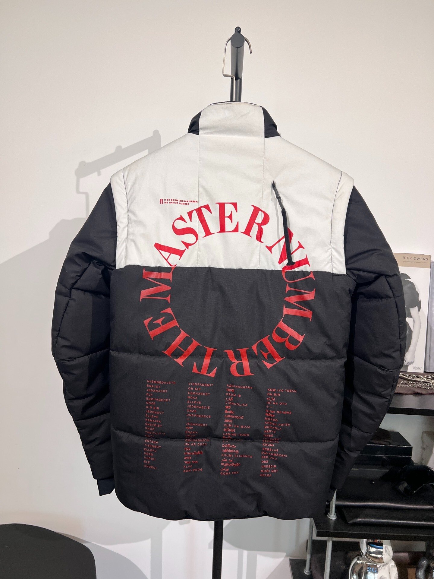 Boris Bidjan Saberi 11by BBS Black Puffer Jacket — front