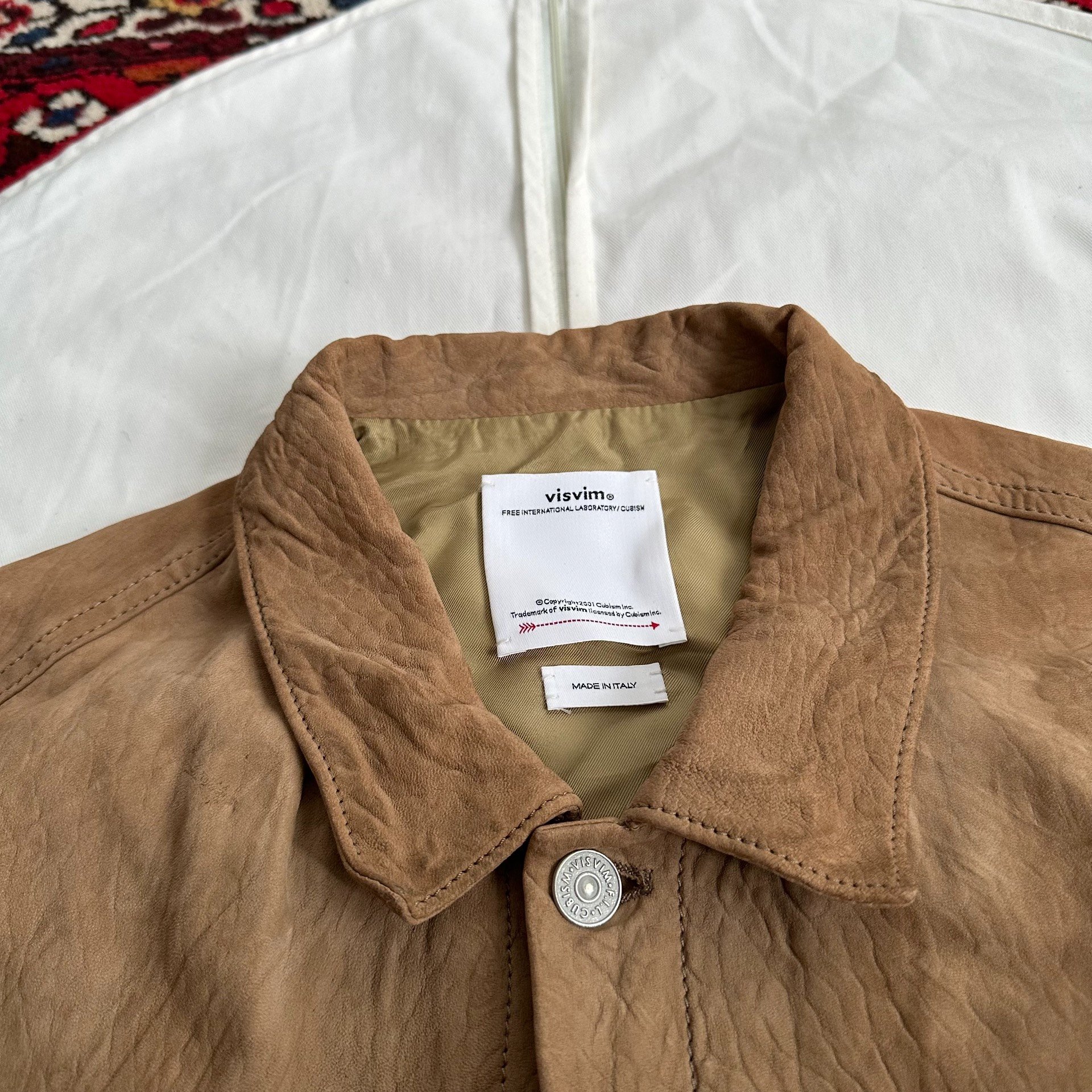 visvim 25AW 101X JKT SUEDE IT — label